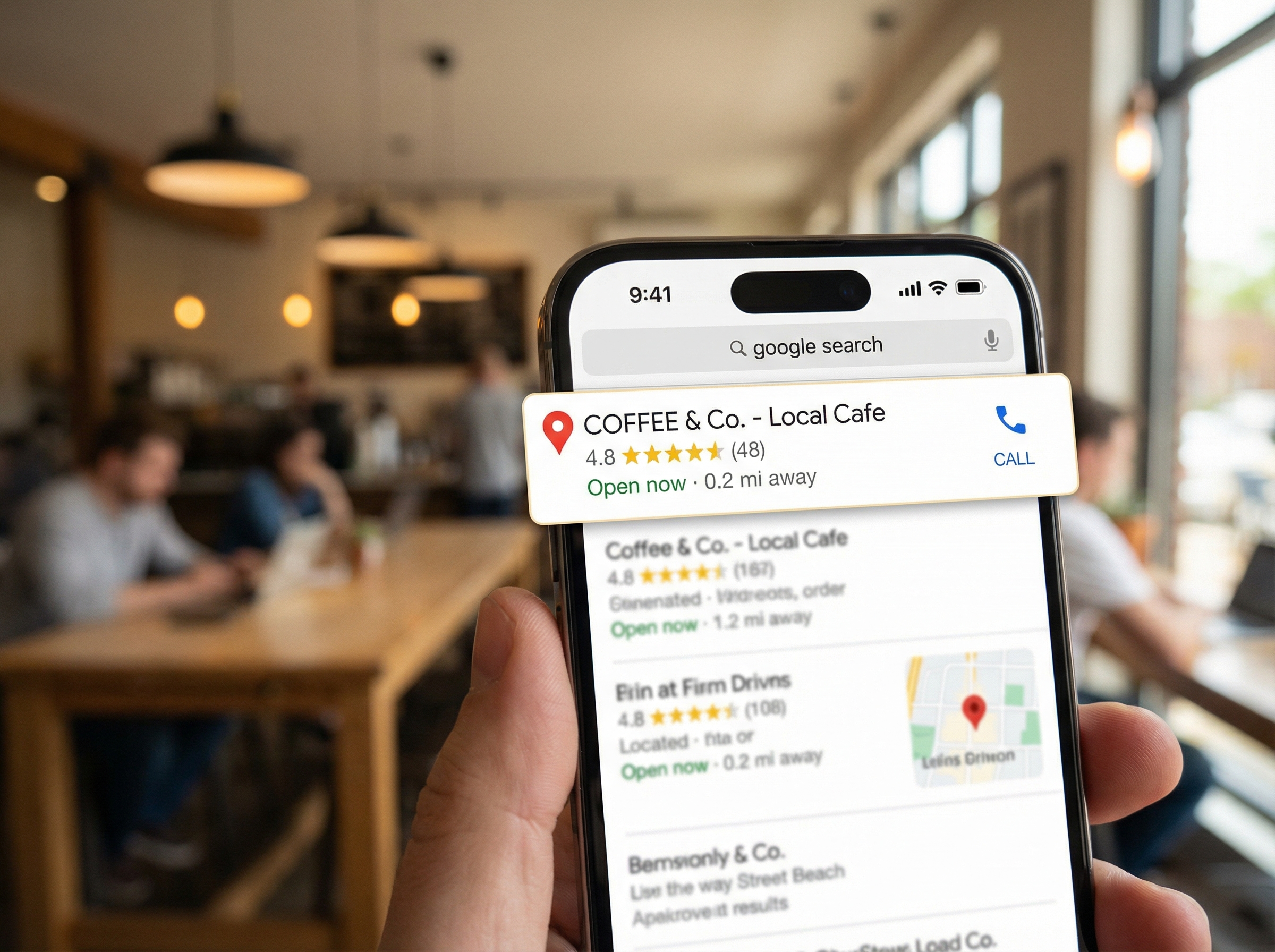 Google search results on phone